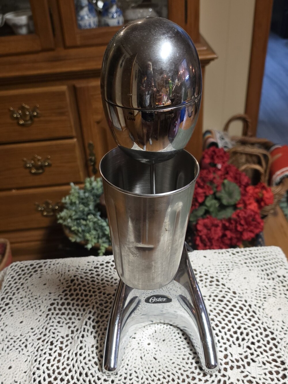 Oster 6627 Milkshake Mixer Vintage Stainless Steel Drink Mixer - Silver